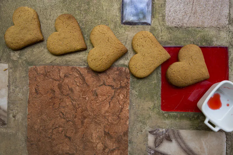 Heart-shaped plant-based treats